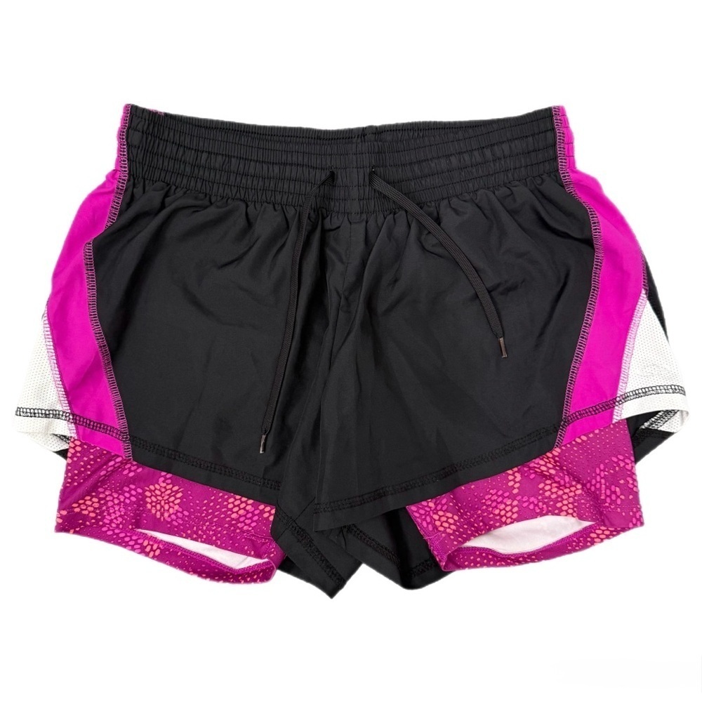 Champion Women's Black and Pink Athletic Shorts